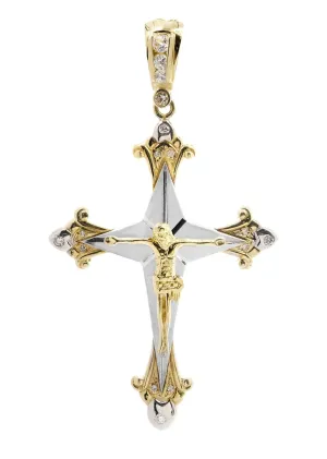 10K Gold Cross / Crucifix Pendant  |  14.4 Grams