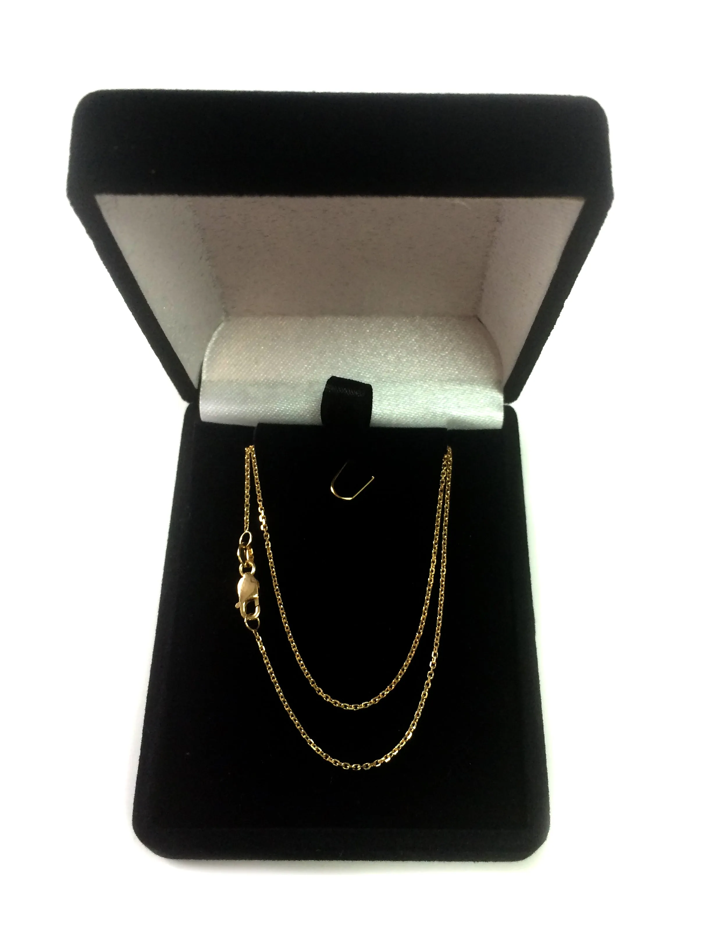 10k Yellow Gold Cable Link Chain Necklace, 1.1mm