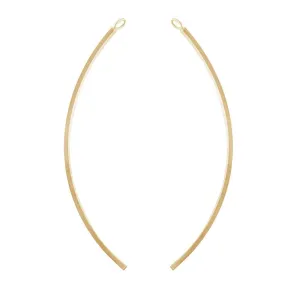 14K Gold Filled 2.25 Inch Curved Finding (1 Set)