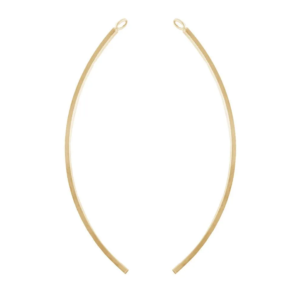 14K Gold Filled 2.25 Inch Curved Finding (1 Set)