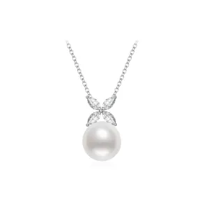 18K Diamond Akoya Pearl Necklace KN00132 | EVERLEAF