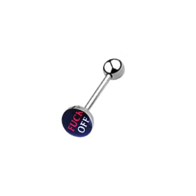 1pc I lOVE Sex Tongue Piercing langue Nipple Piercing, Hot Words Tongue Rings for women Surgical Steel 1.6*18mm Oil Drop