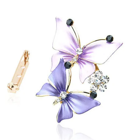 2016Skeins  type restoring ancient ways is popular in Europe and America butterfly crystal brooch designed for wedding women