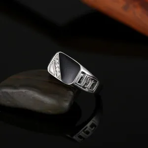 2022 Trendy Signet Men's Ring Punk Rock Smooth Rings For Men Hip Hop Party Fashion Jewelry Wedding Engagement Ring Top Quality