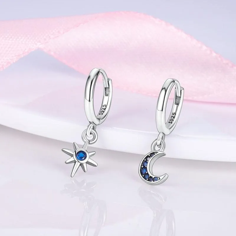 2023 Women Hoop Earrings 925 Silver Sparkling Pave Shape