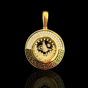 21K Solid Gold Ottoman Pendant