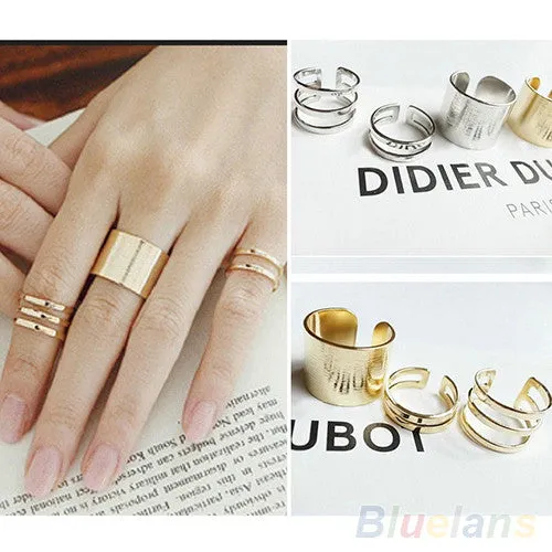 3Pcs Above The Knuckle Open Ring for Women