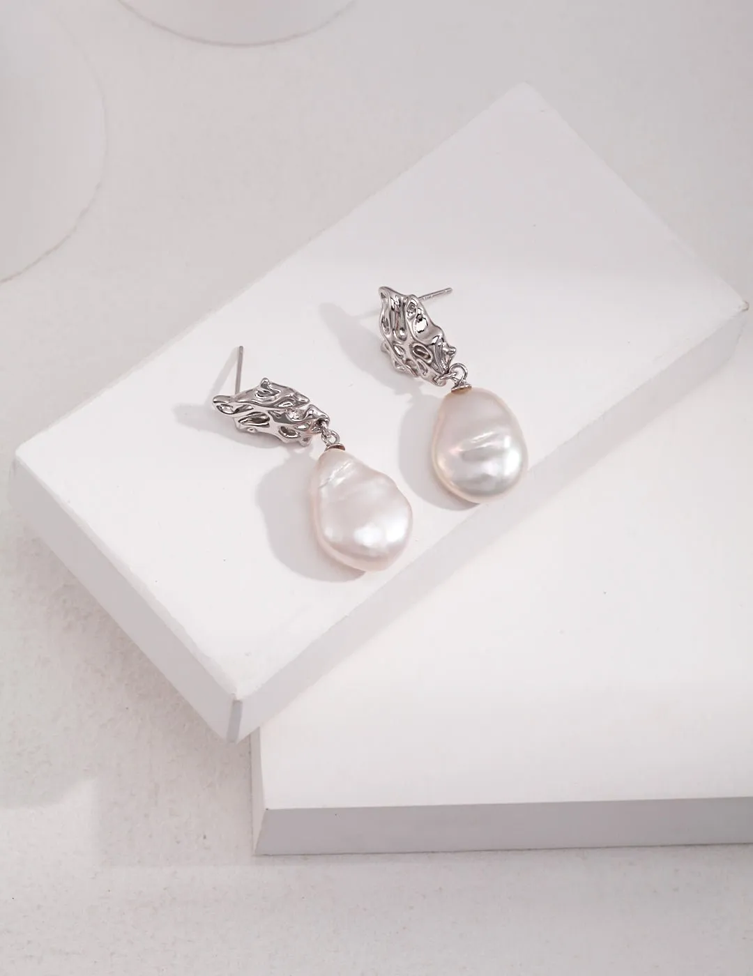 Artistry and Nature Baroque Pearls Drop Earrings