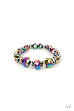 Astral Auras - Multi - Oil Spill Crystal Gem Paparazzi Stretchy Bracelet