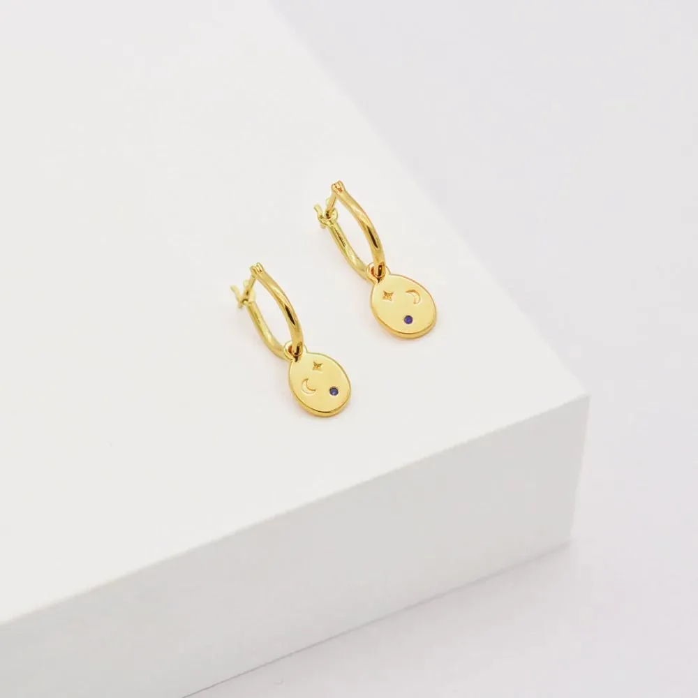 Astral Hoop Earrings - Gold