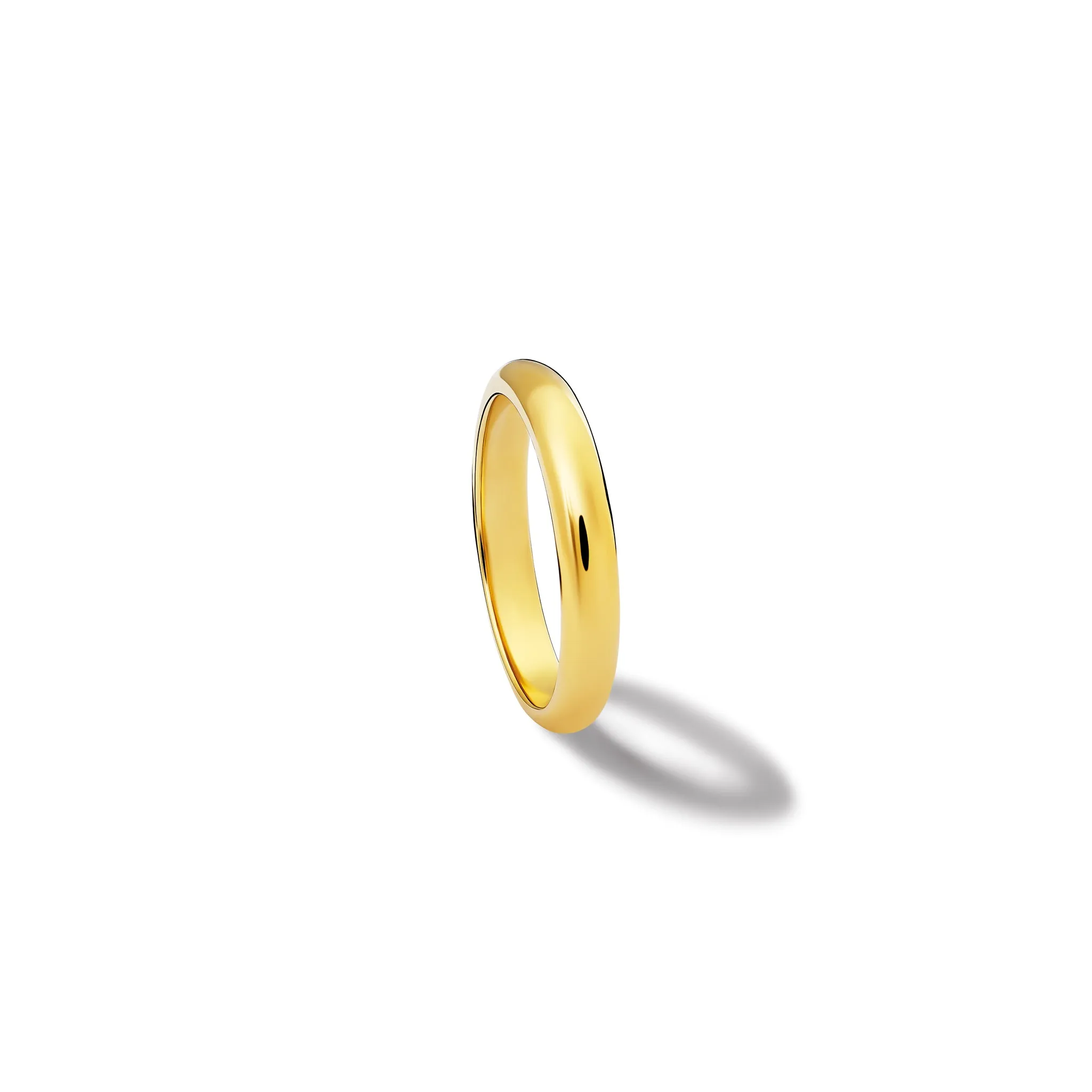 Barrel 3mm Wedding Band Yellow Gold