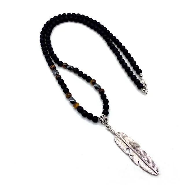 Beaded Arrow Pendant Necklace