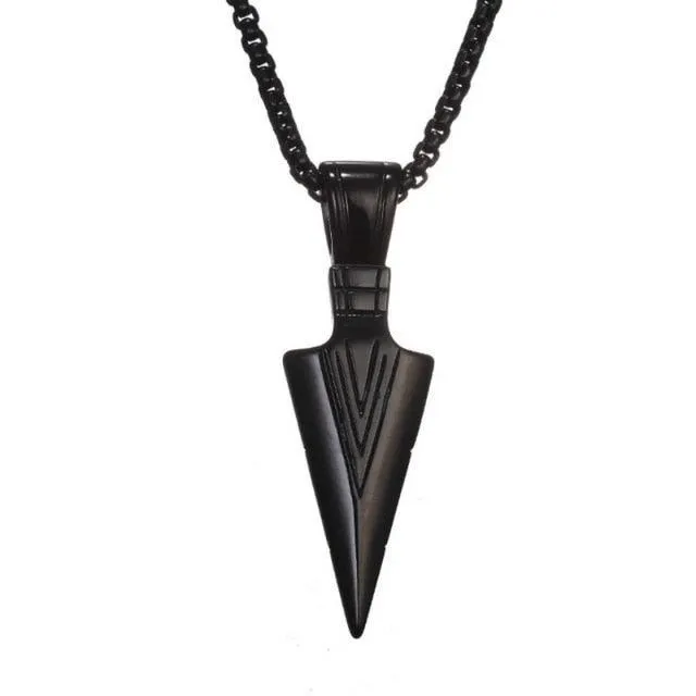 Beaded Arrow Pendant Necklace