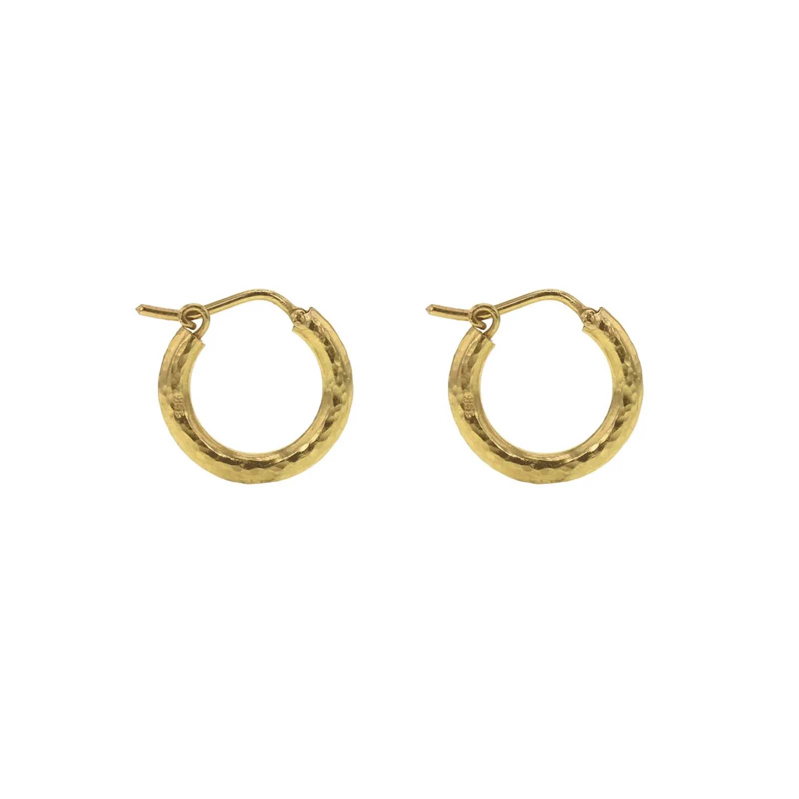 Big Baby Hammered Hoops Earrings