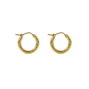 Big Baby Hammered Hoops Earrings