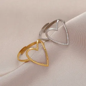 Big Heart Rings Trend Adjustable Opening Rings