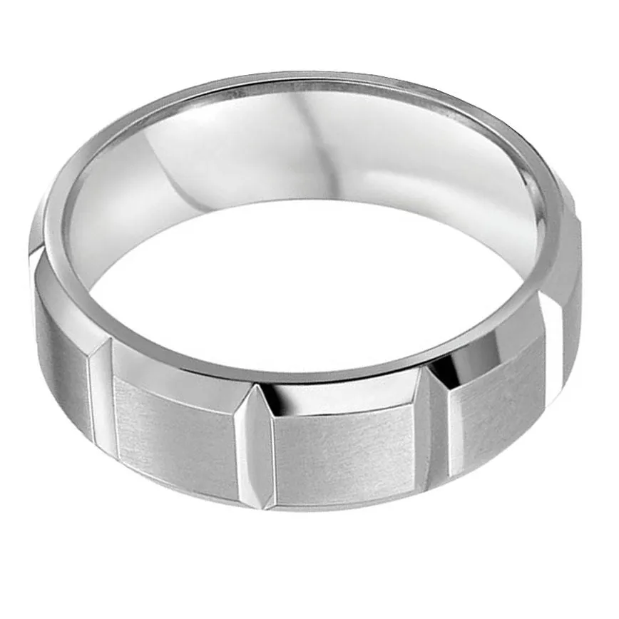 Block 7mm Wedding Ring