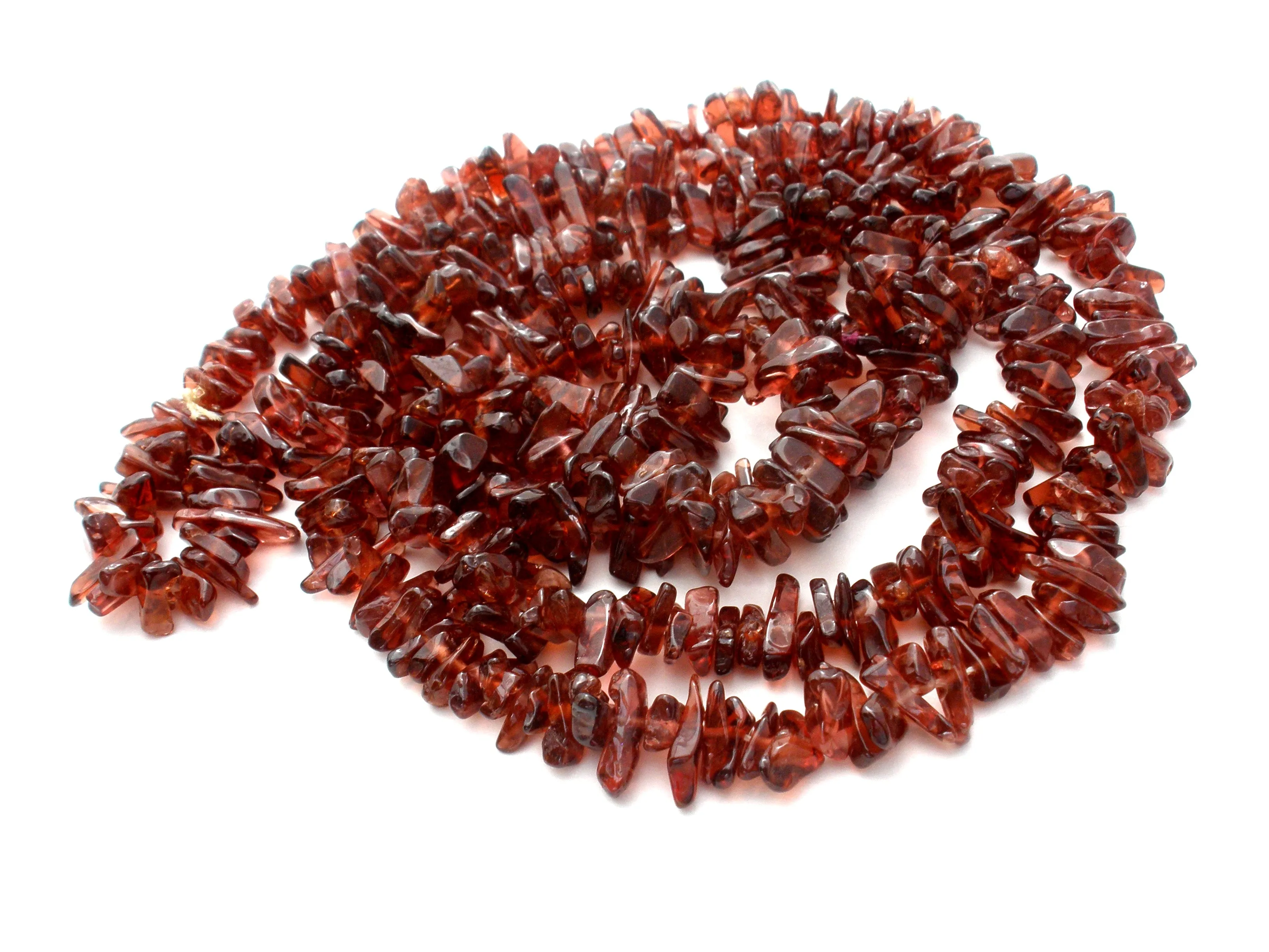 Brown Quartz Bead Necklace 34"