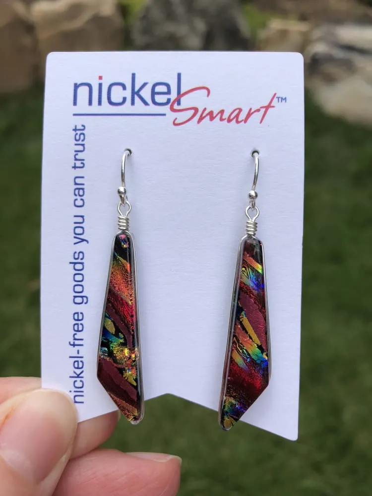 Cascades Earrings - Rainbow Red by Nickel Smart®