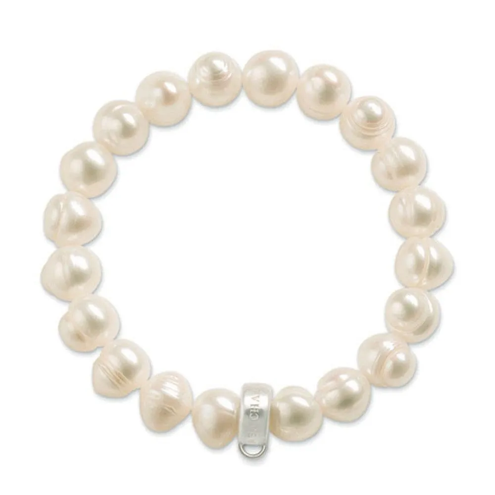 Charm Bracelet Silver Pearl