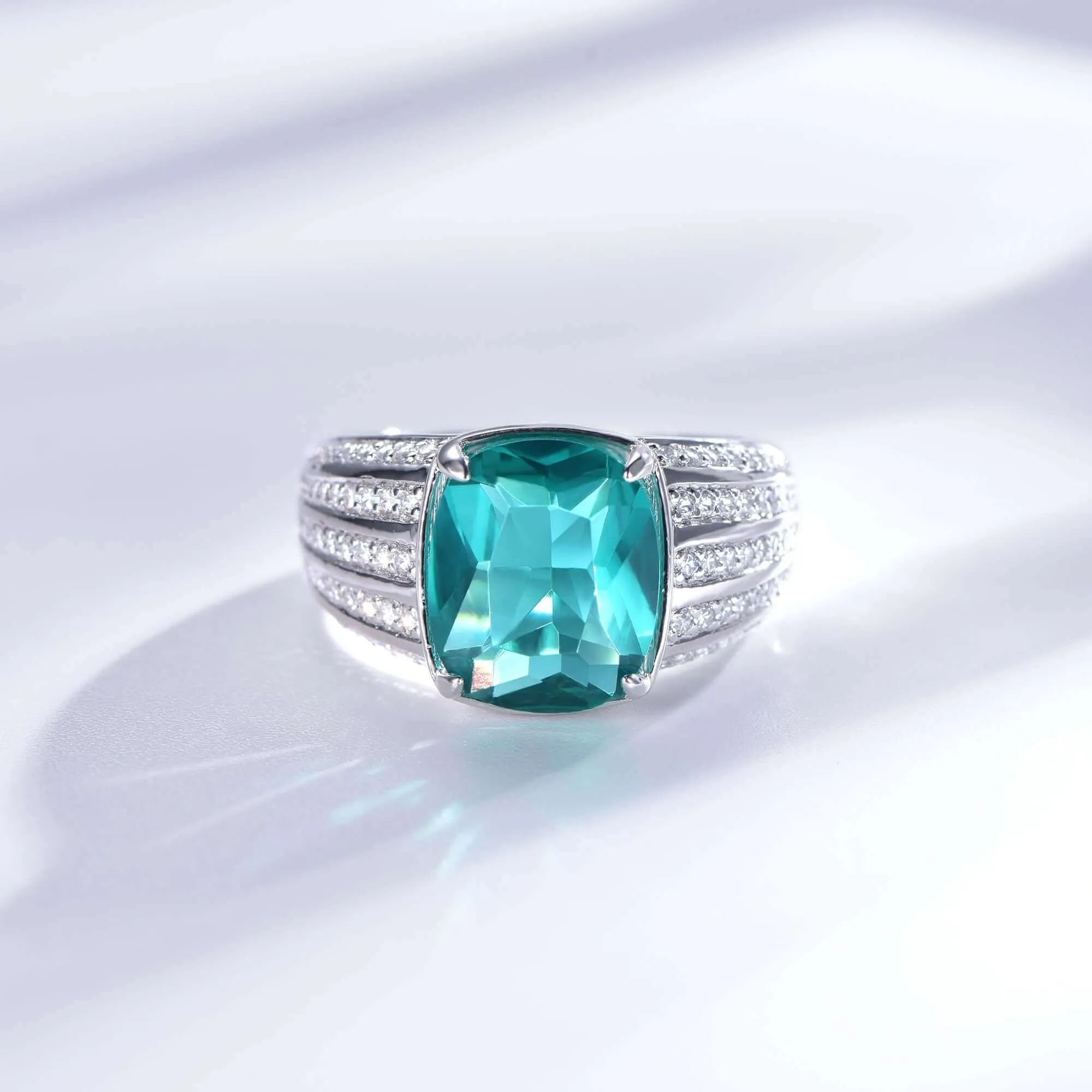 Classic Emerald Green Engagement Ring