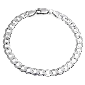 Classic Men's 6.2mm Curb Chain Bracelet | Solid 925 Sterling Silver for Men & Women