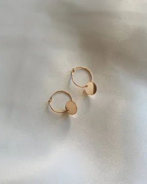 Coin Hoop Earrings