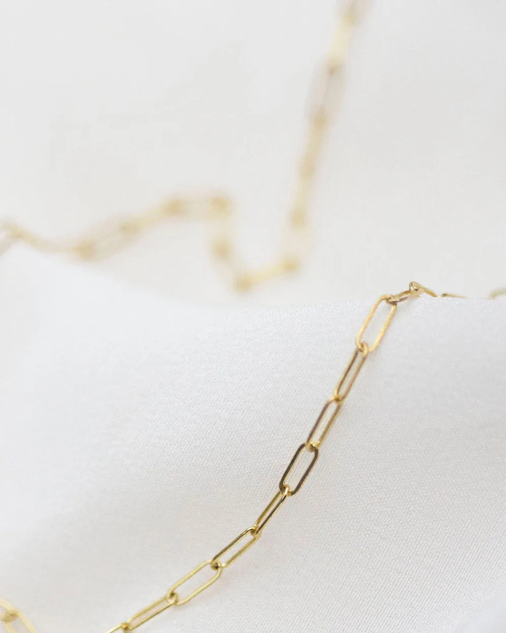 Dainty Paperclip Box Chain Necklace