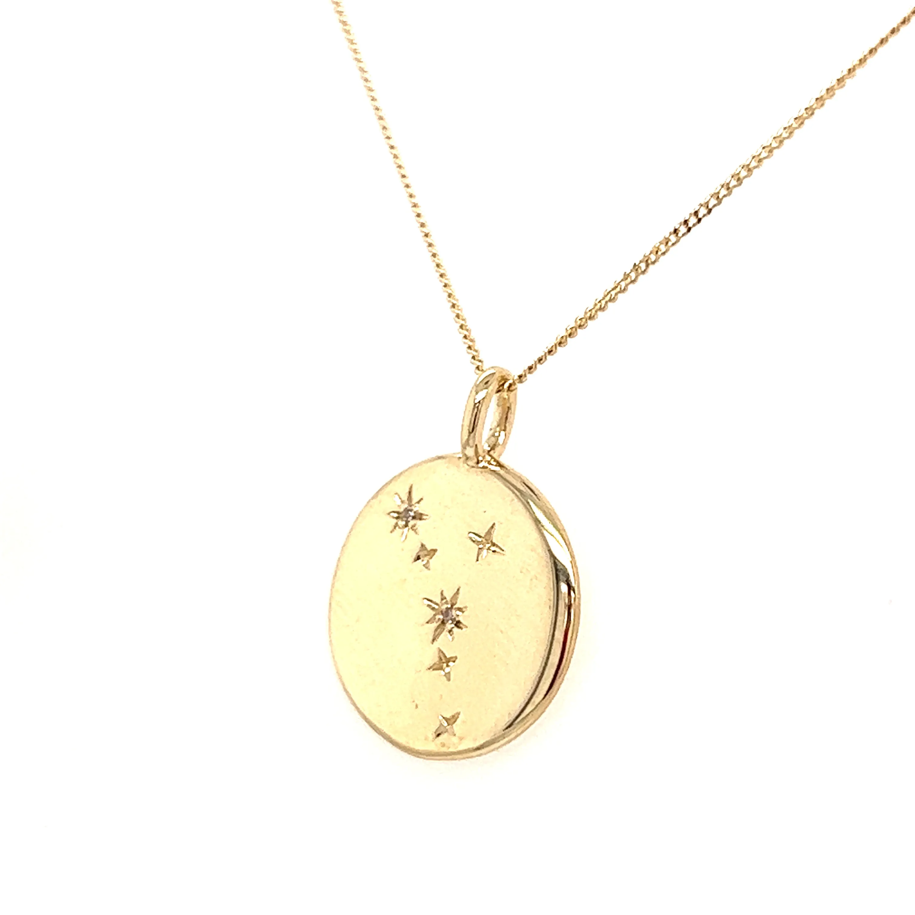 Diamond Star-sign 10kt Gold Pendant