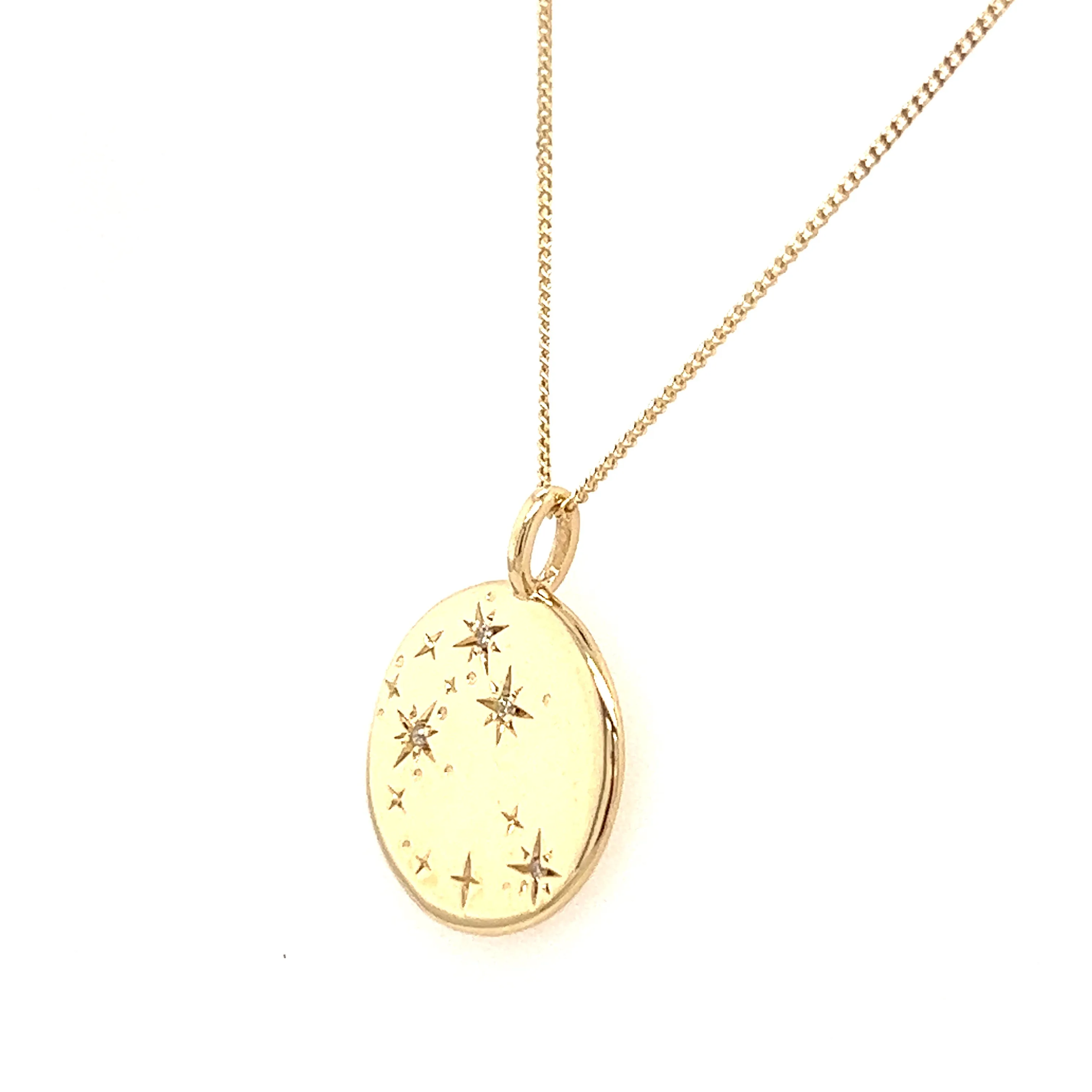 Diamond Star-sign 10kt Gold Pendant