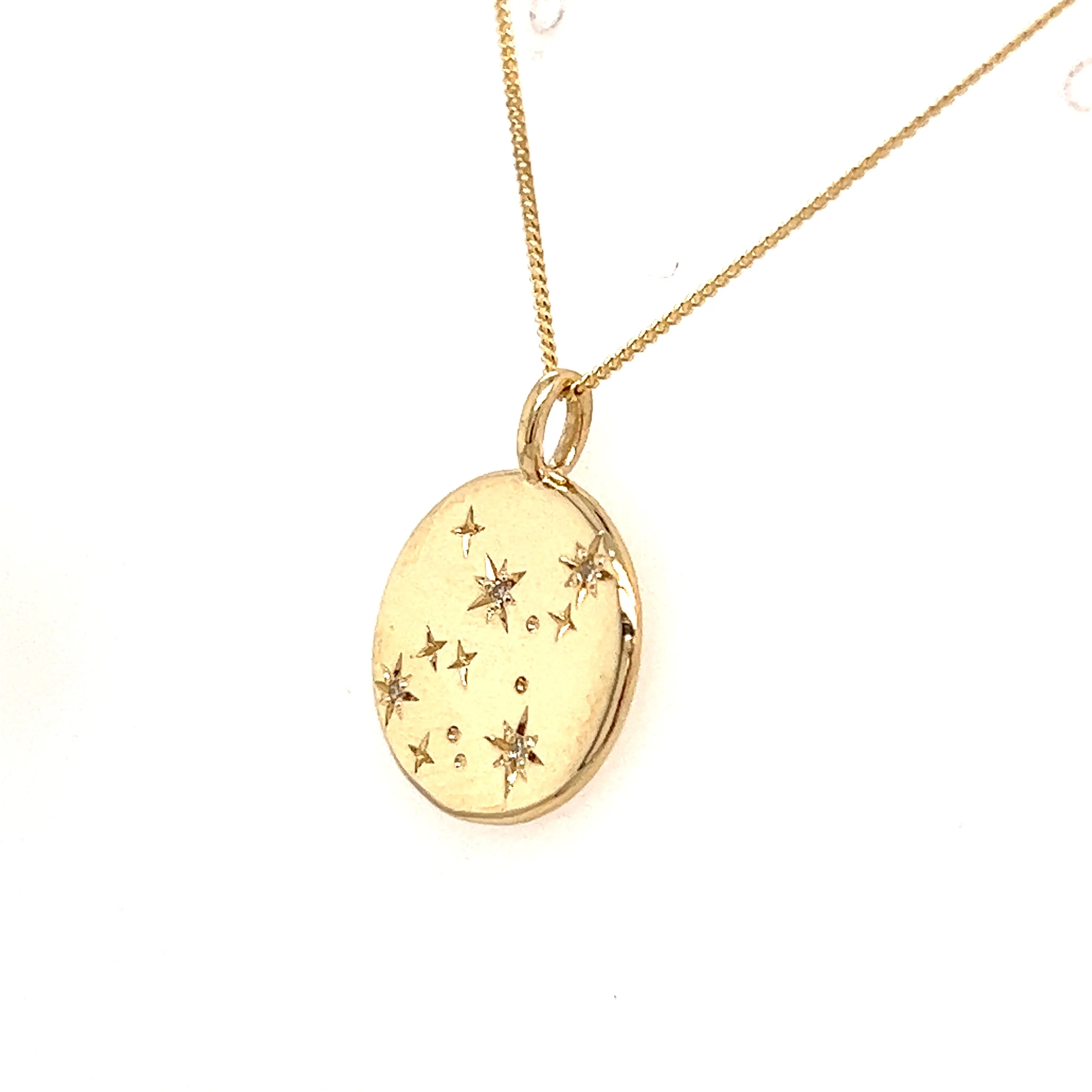 Diamond Star-sign 10kt Gold Pendant