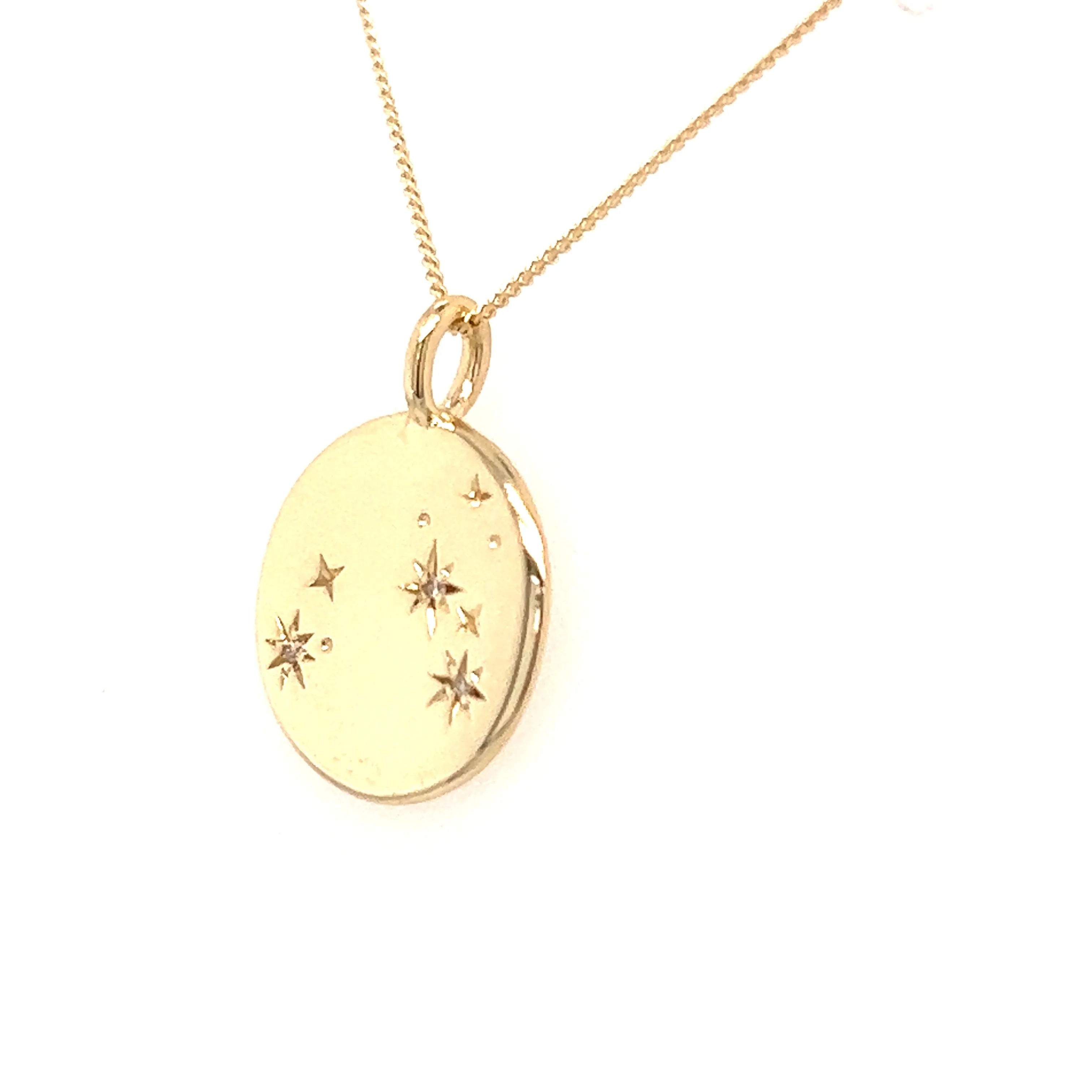 Diamond Star-sign 10kt Gold Pendant