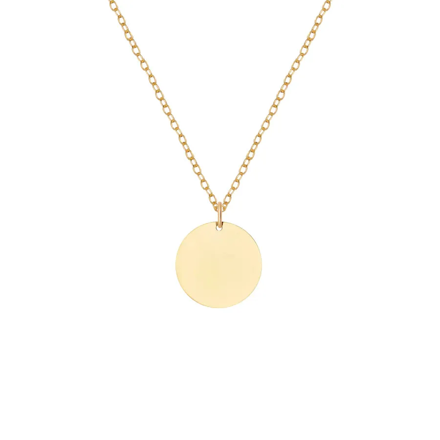 Disk Necklace | Brass