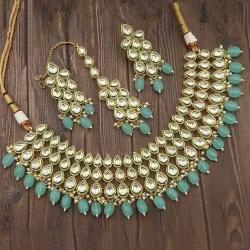 Drop Kundan Choker Necklace Set