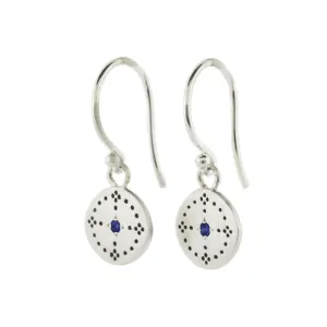 Earrings-"Nostalgia" Charm SS/Sapphire