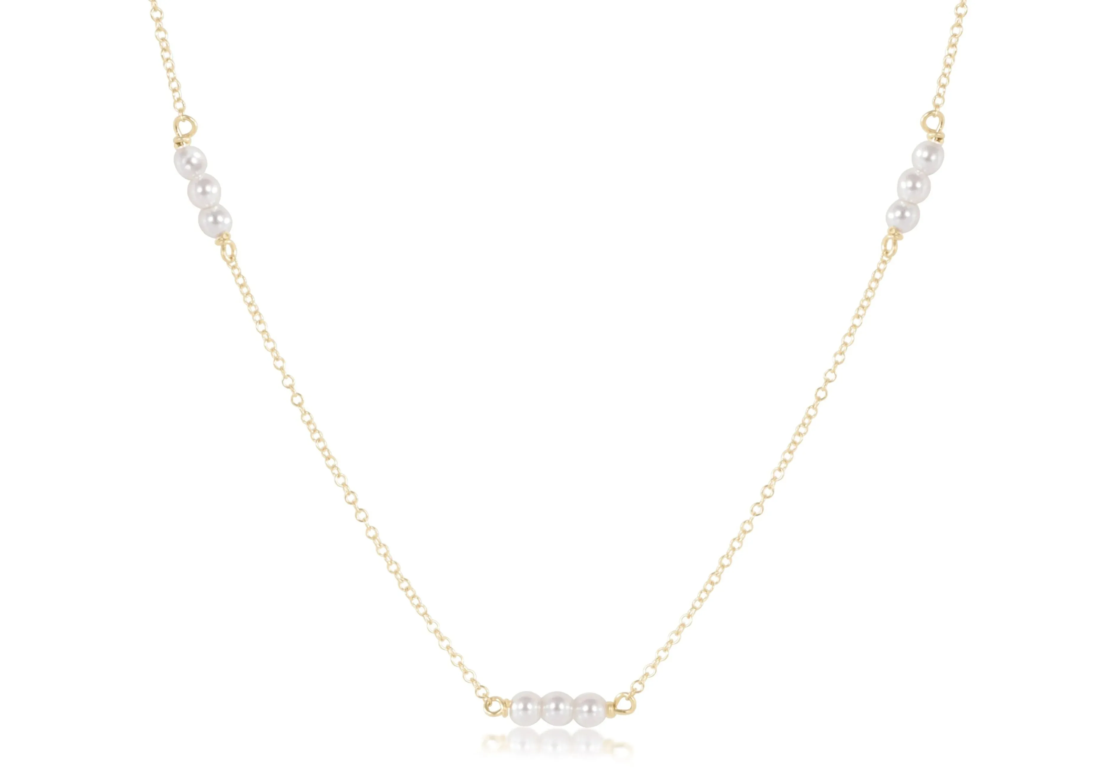 enewton 17" Choker Joy Simplicity Chain Gold - 3mm Pearl