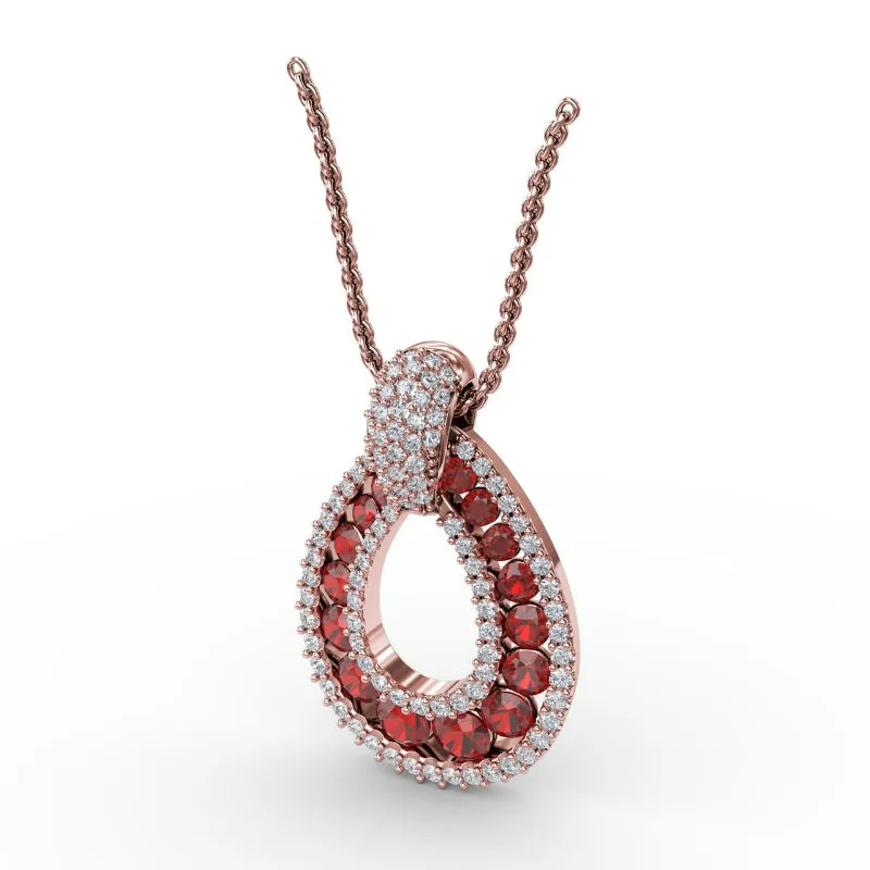 Fana Steal The Spotlight Ruby and Diamond Pendant