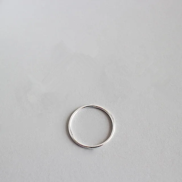 FashionSierra - 1.2mm Narrow 925 Sterling Silver Rings