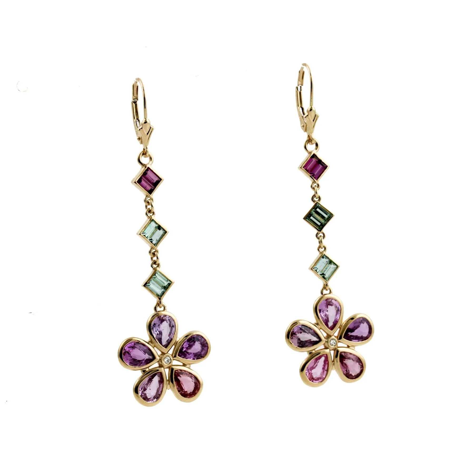 Flora Sapphire x 14k Gold Earrings