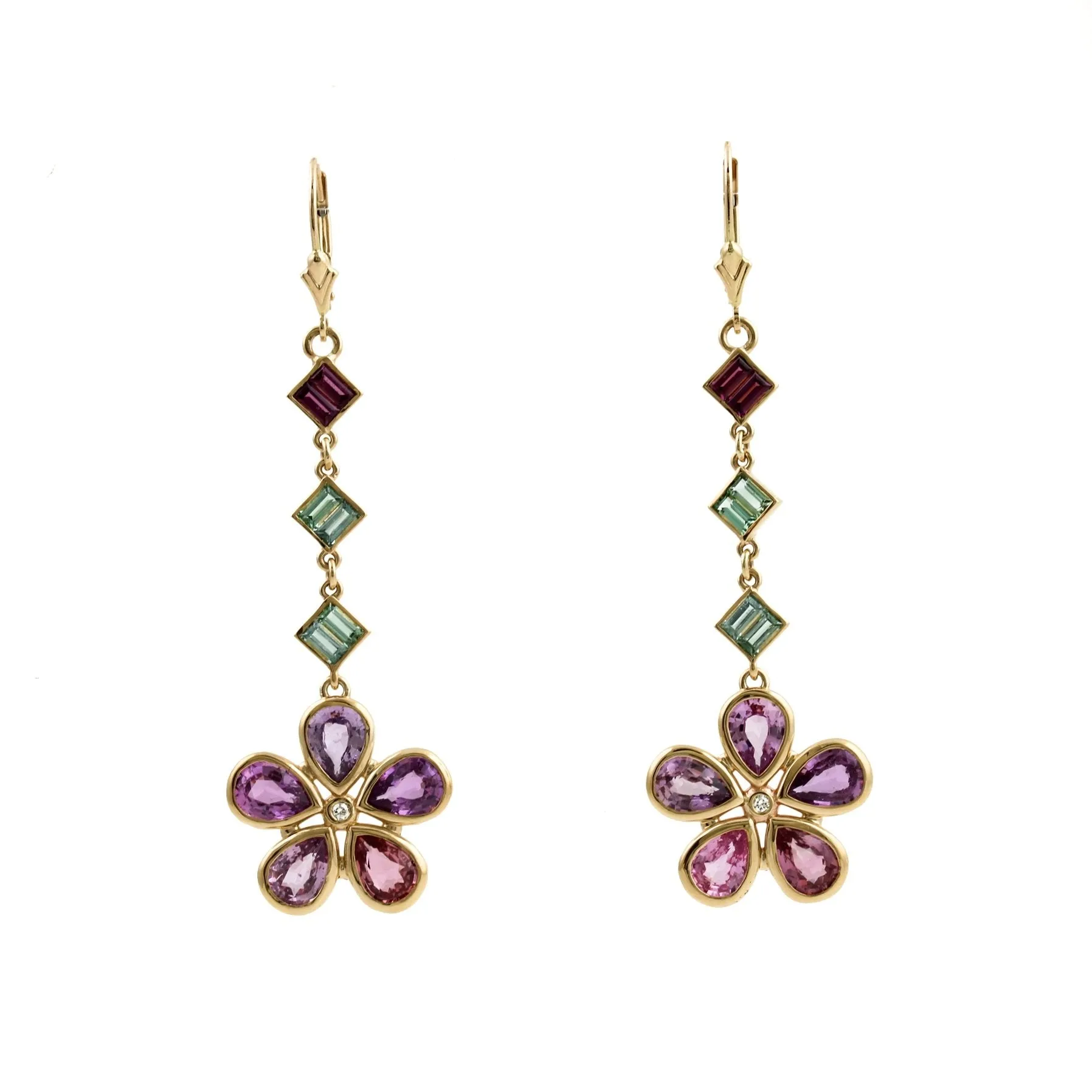 Flora Sapphire x 14k Gold Earrings