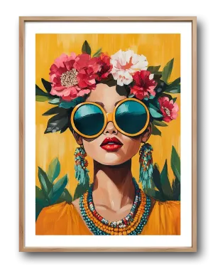 Floral Portrait Poster