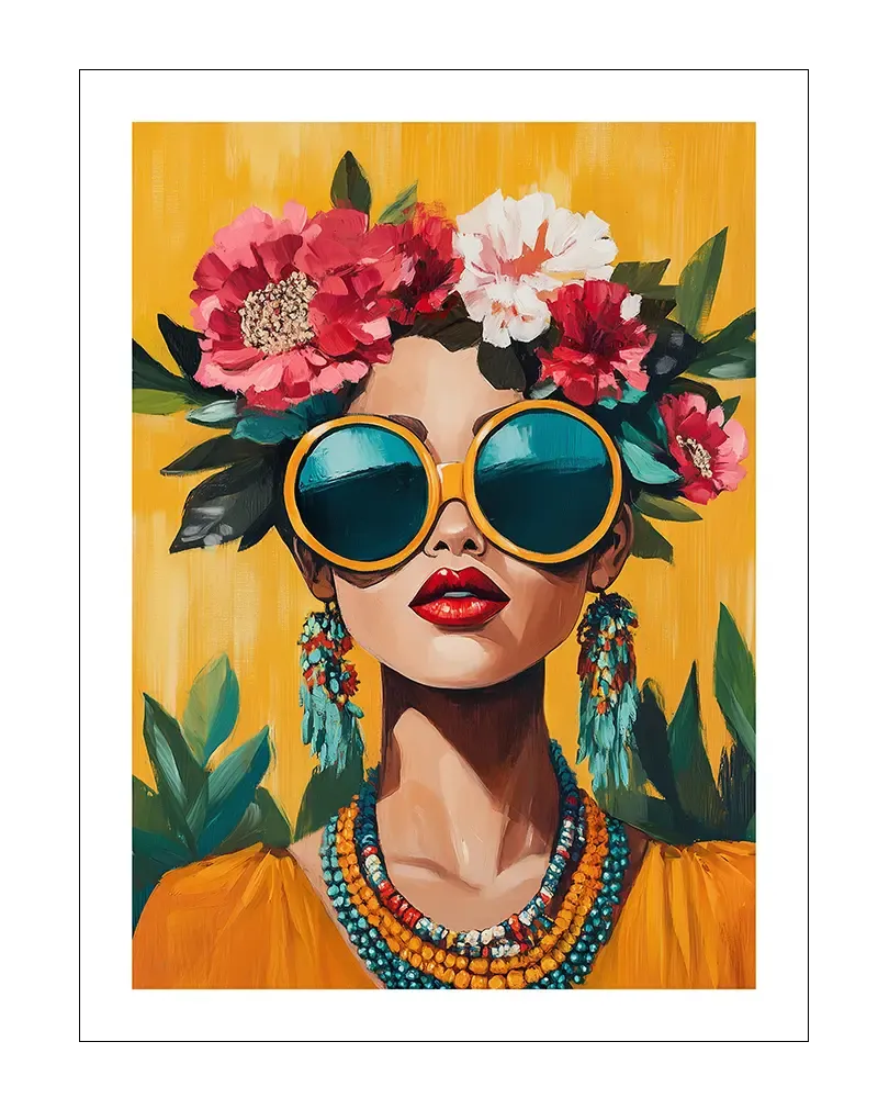 Floral Portrait Poster