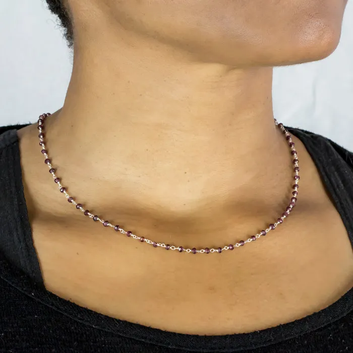 Garnet Beaded Necklace