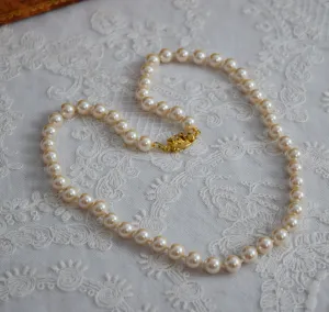 Glass Pearl Knotted Necklace