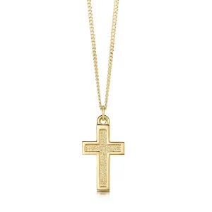 Halo Cross in 9ct Yellow Gold