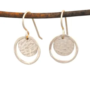 Hammered Halo Earrings - gold-filled