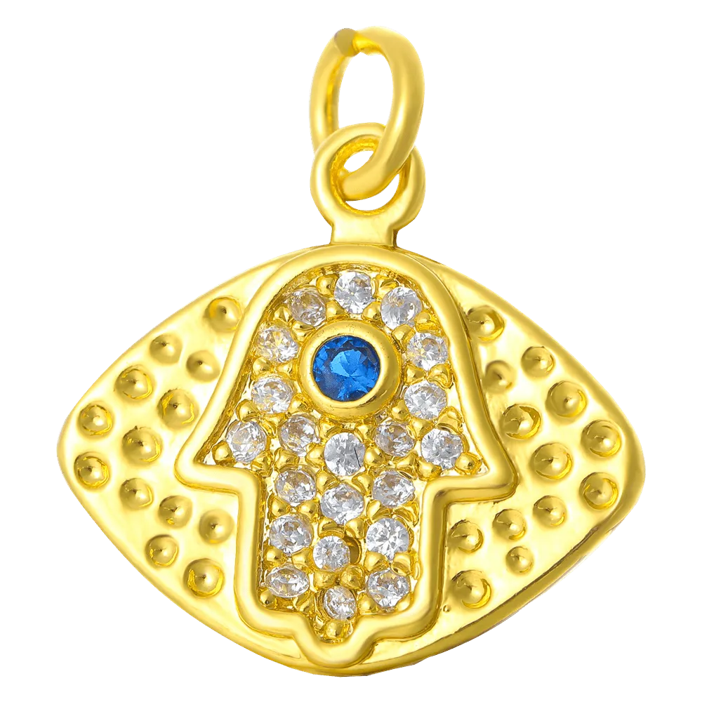 Handmade 18K Real Gold Plated Jewish Charms Pendants