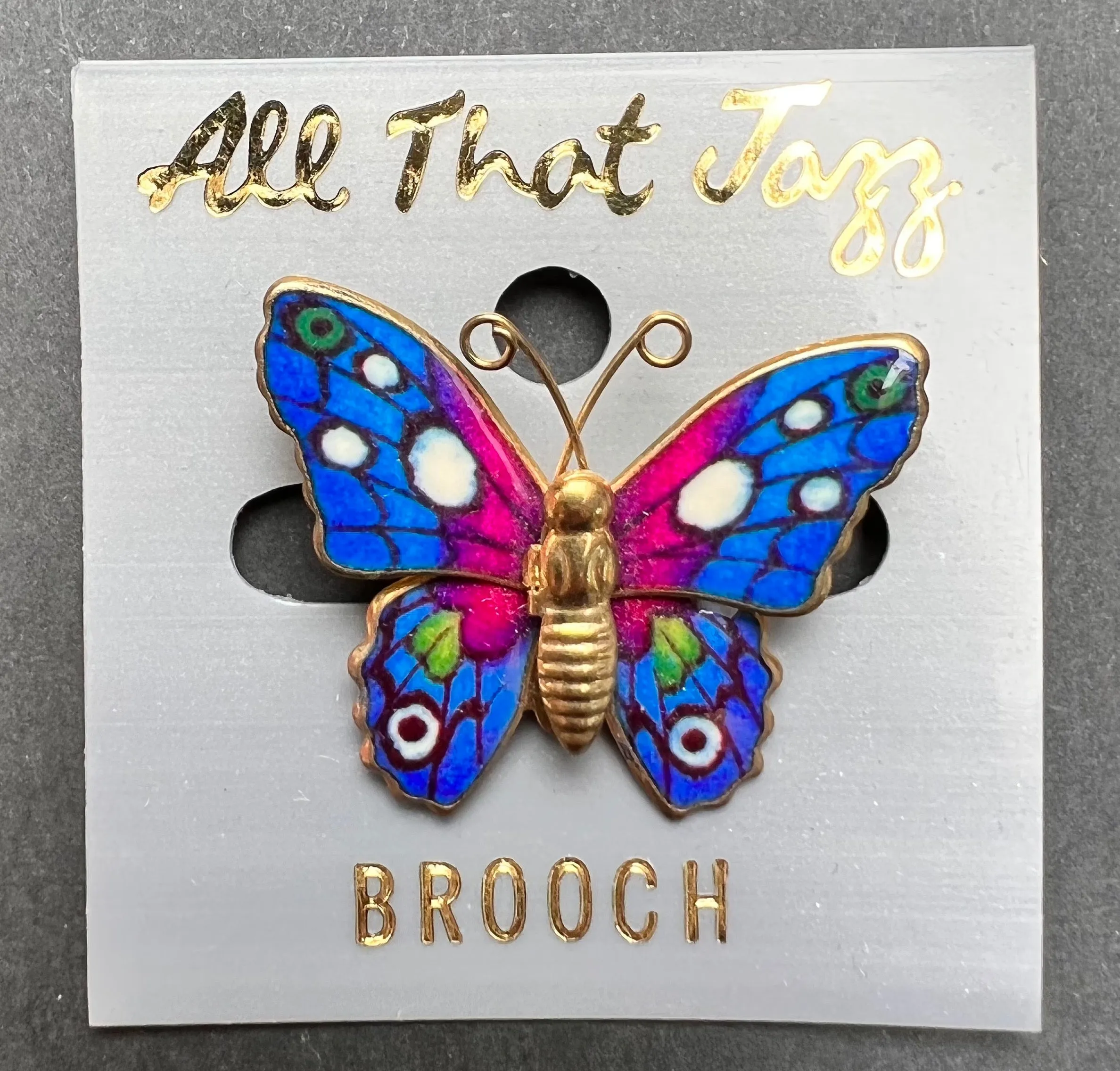 Happy 1970s Enamel Buterfly brooches