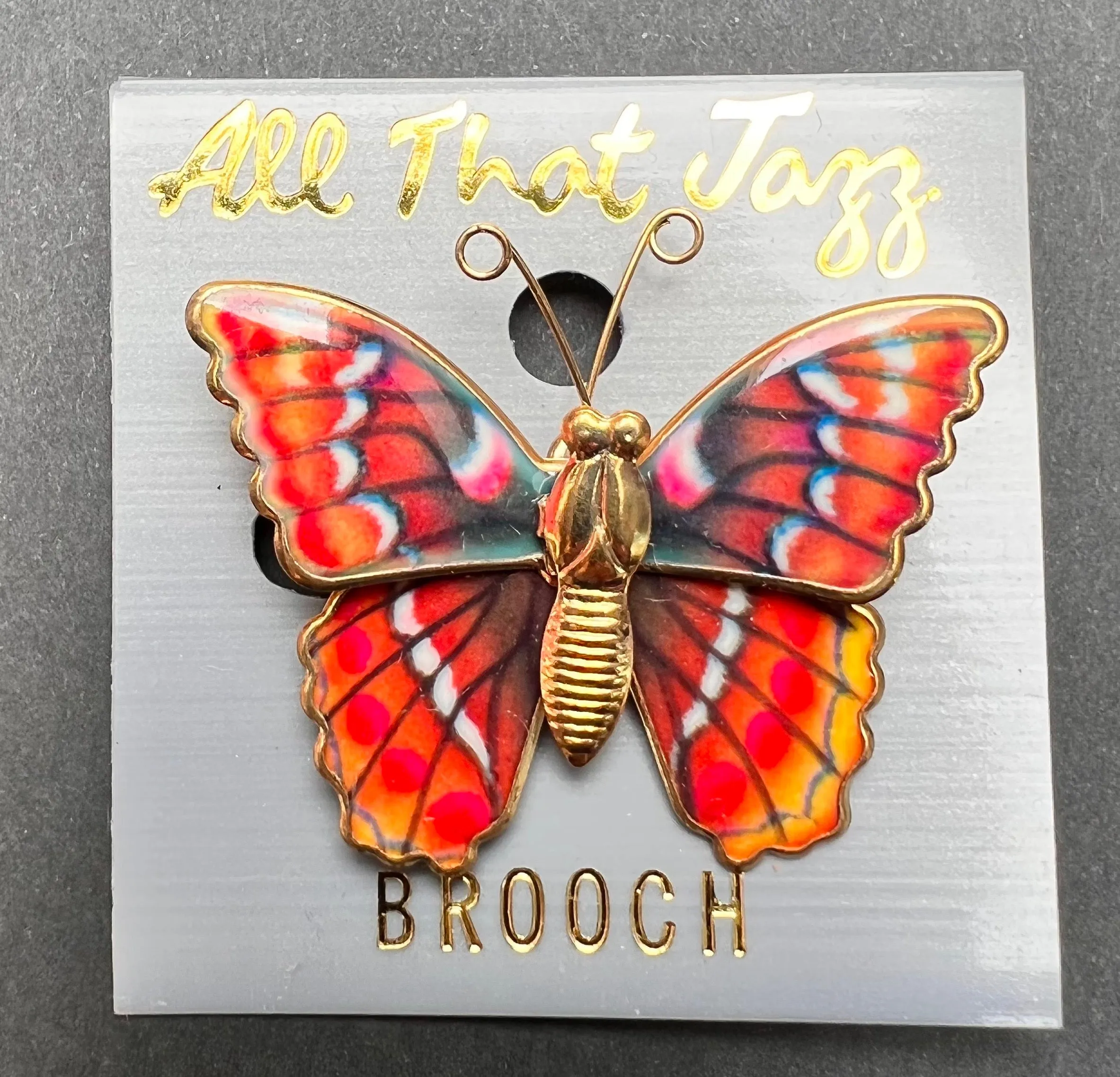 Happy 1970s Enamel Buterfly brooches