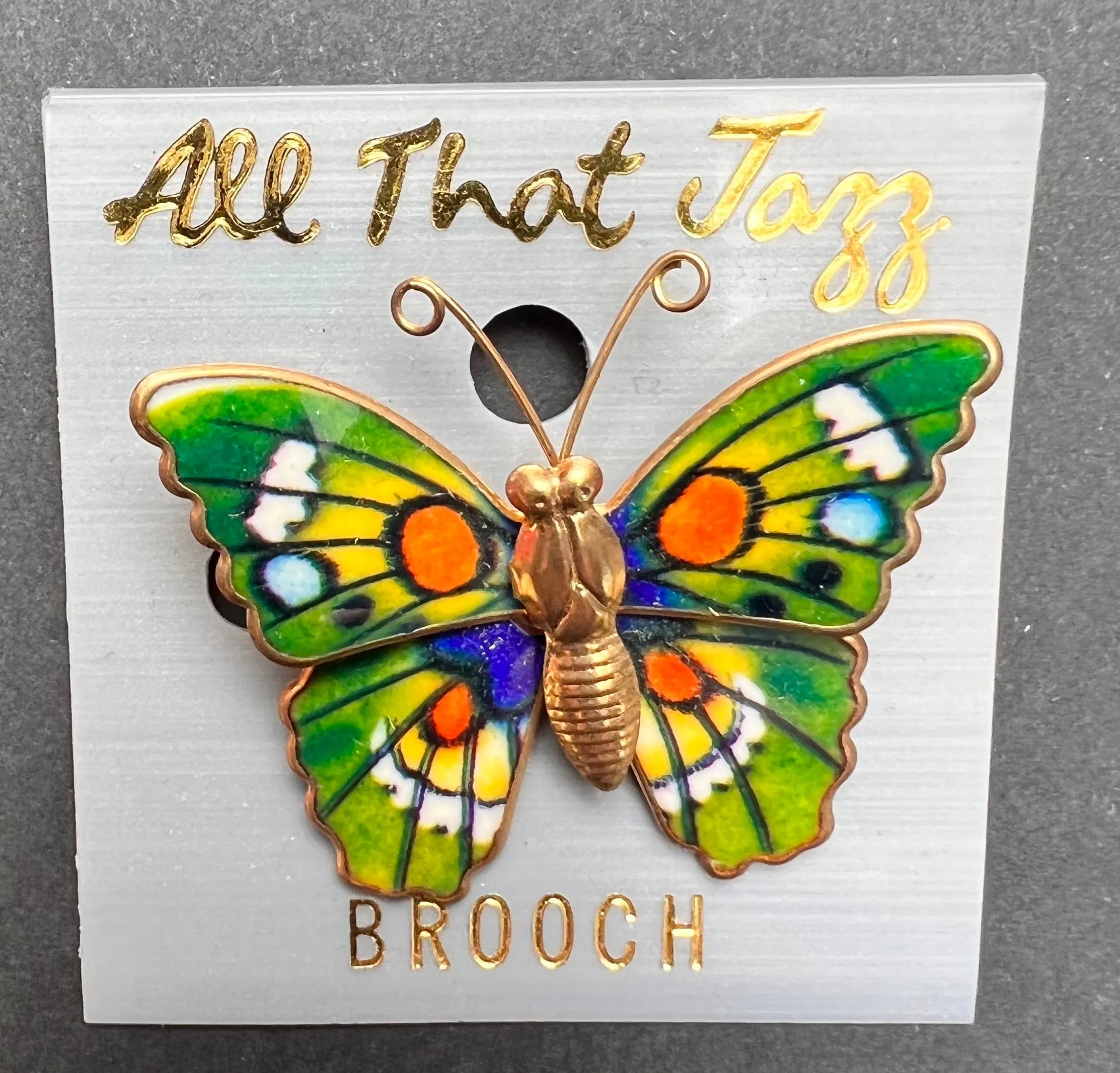 Happy 1970s Enamel Buterfly brooches